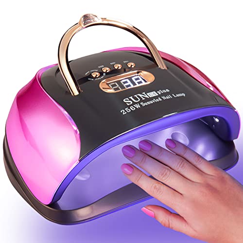 Museray Uv Nail Dryer,Uv Led Nail Lamp, 256W High Power Nail Curing Lamps,57Pcs Dual Light Beads, 4 Timer Settings And Professional Manicure Phototherapy Lamp With Automatic Sensor #TOP2
