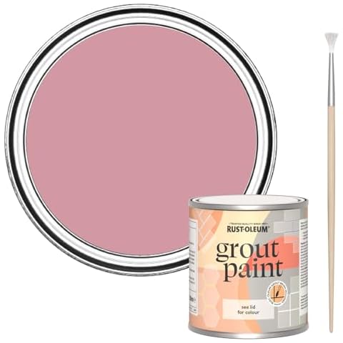 Rust-Oleum Pink Ultra-Durable Grout Paint 250ml Cover