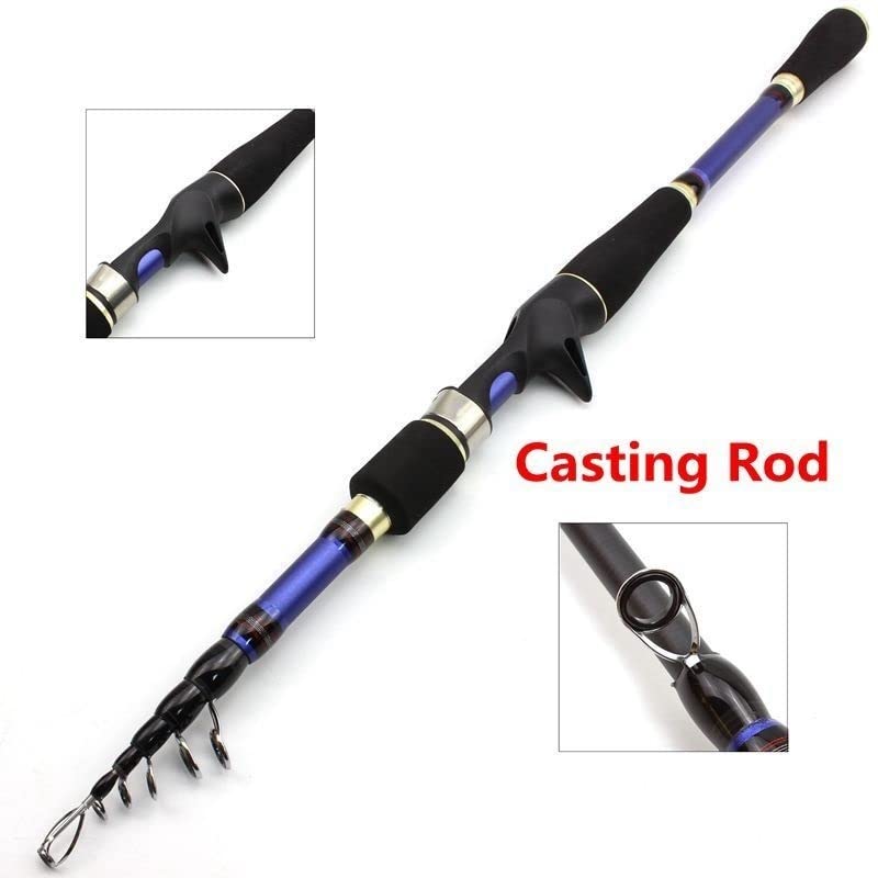 Teleskop-Angelruten-Combos High Carbon Spinning Casting Angelrute Teleskop Forelle Reise Pole Köder Gewicht Köder Angelruten Tragbare Angelruten Outdoor Angelruten