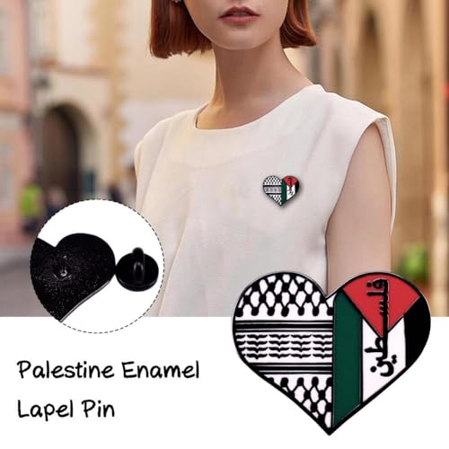 Palestine Enamel Lapel Pin, Ribbon Badge Enamel Pin Palestine Flag Brooch, Brooch Collar Pin Jewelry Gift Hat Clothing Backpack Accessories Gift4