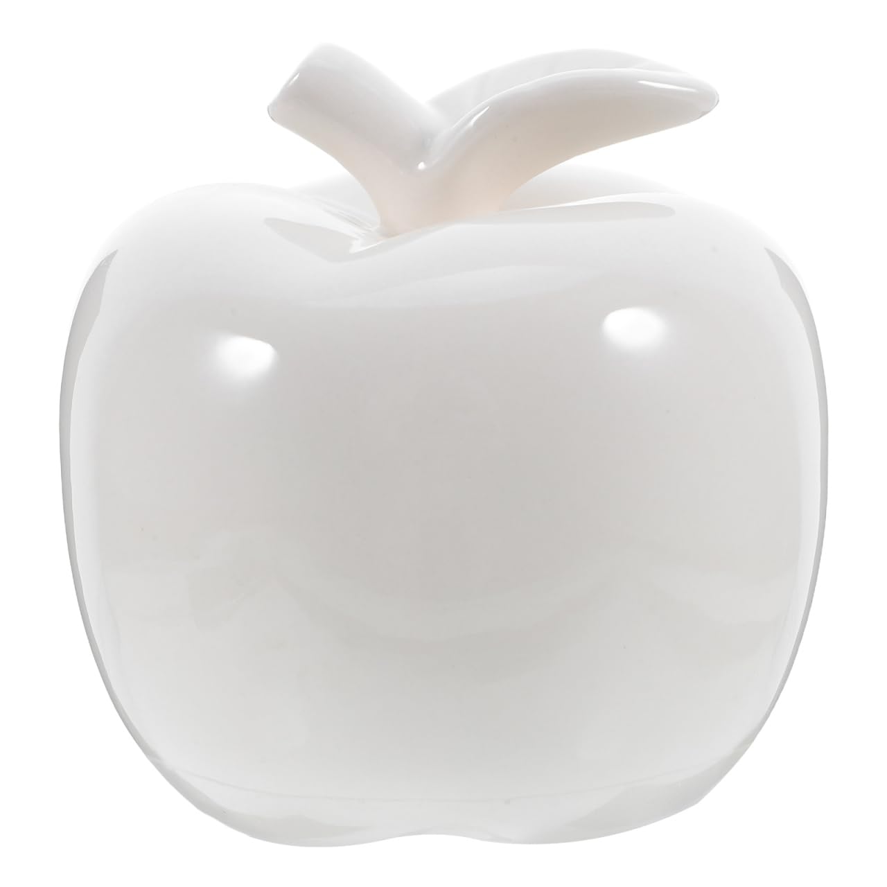 PRETYZOOM Apple Ceramic Ornaments - Unique White Fruit Decor for Home Decorations Perfect for Christmas Ornaments and Holiday Decor 8.4 Cm Unique Sculpture Desktop and Tabletop Display