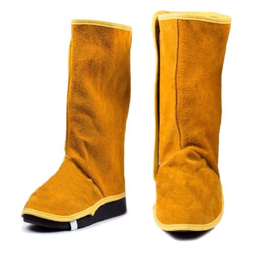 Leather Welding Spats Welder Shoe Protector, Welding Safety Shoes Protectors, Welding Gaiters, Fire Resistant Boot & Shoes Covers, Heat and Abrasion Resistant Welder Protective Foot Cover
