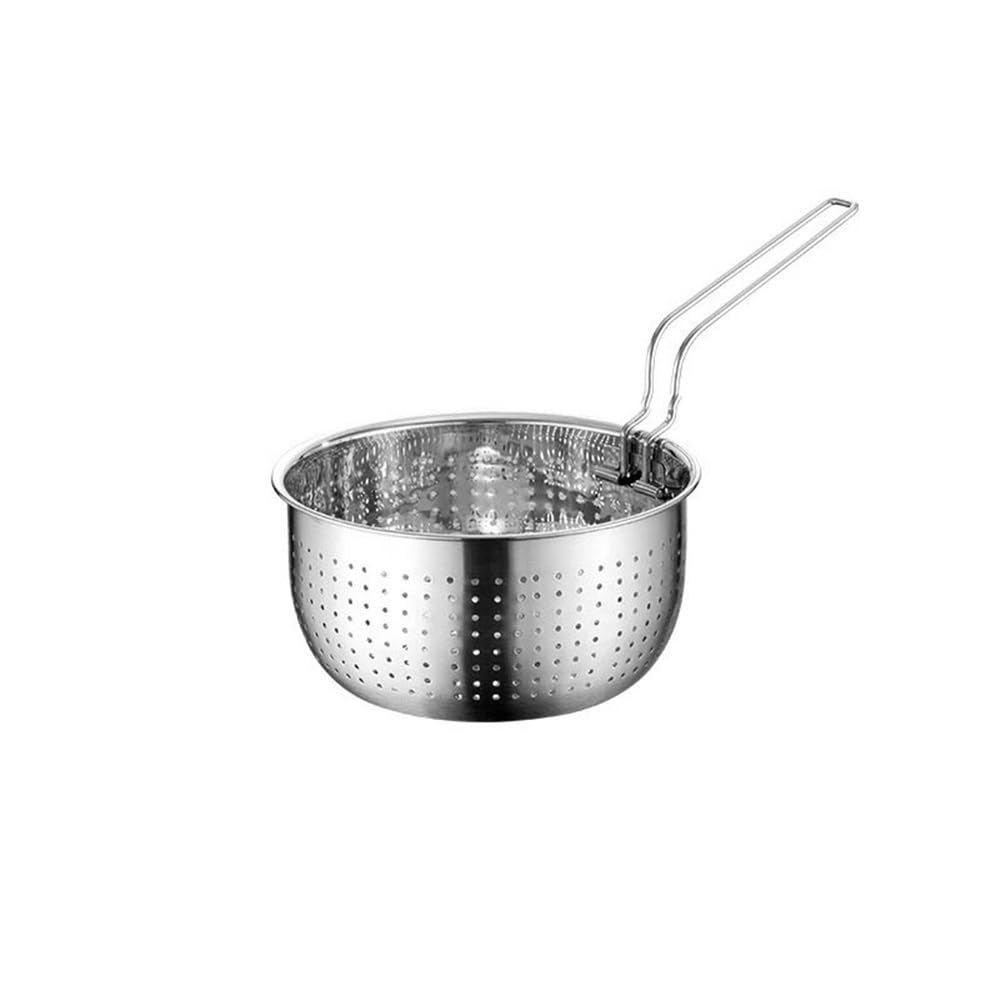 Panier à friture pliable en acier inoxydable pour frites et nouilles