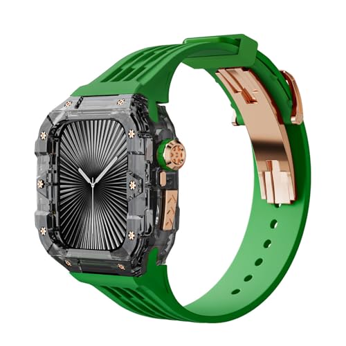 Correa de goma transparente para Apple Watch Series 10 46mm y kit DIY