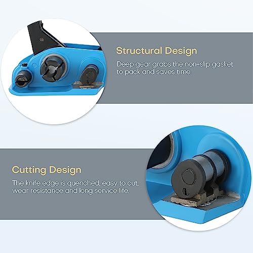 Image of Poly Strapping Tensioner & Cutter Manual Strapping Tools (Blue) | Heavy Duty Manual Strapping Tensioner Cutter Cord Strapping Machine Windlass for 1 /2 inch -3 /4 inch Width Polyester Polyproplyn Strap