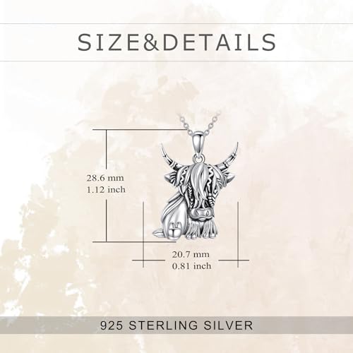 Collier vache d'Écosse VONALA, un symbole de douceur en argent 925 - 5