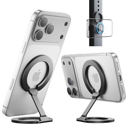 Image of SUPERONE [2026 Upgraded] Magnetic Phone Grip for MagSafe Kickstand, Removable Gym Dual-Side Magnetic Phone Holder Mag Safe Phone Stand for iPhone 17 /16 /15 /14 /13 /12 MagSafe Case, Fit MagSafe Car Mount