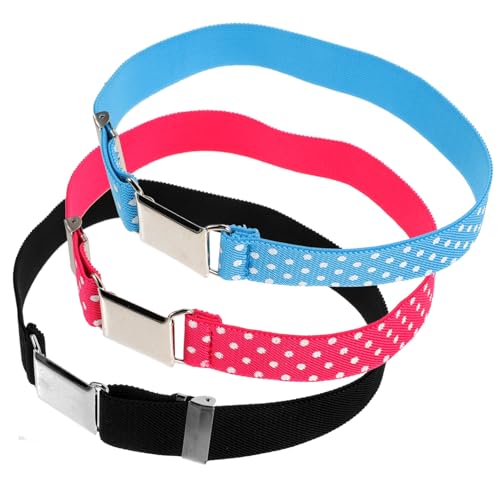 3pcs Boy Girl Waist Belt for Boys and Girls Elastic Stretchy Belts for Casual Wear and School Uniforms