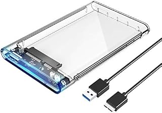 ORICO 2.5 USB 3 External Hard Drive Enclosure, USB3.0 to SATA Portable Clear