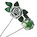 J-Rijzen Jing-Rise Artificial Flowers 50PCS Real Looking Fake Roses with Stem for DIY Wedding Bouquets Centerpieces Party Baby Shower Home Decorations (Silver Grey)