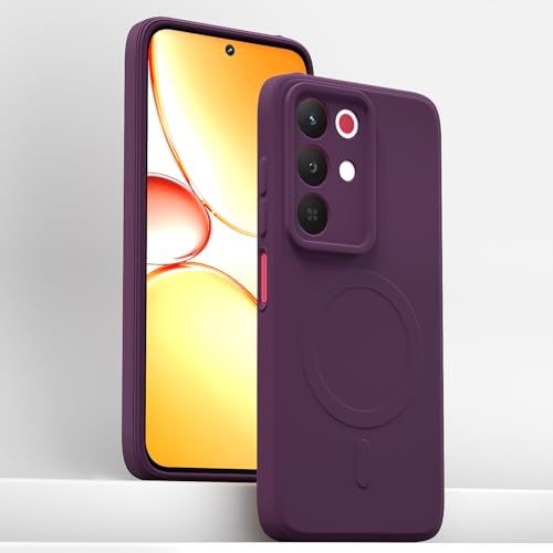 Image of Pikkme Back Cover for Realme Narzo 90X 5G / Realme C85 5G / Realme 15X 5G Soft Matte Silicone Mag-Safe Design (Mag-Safe Not Support) Camera Protection | Slim Fit Bumper Cover (Purple)