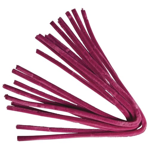 Rayher 5210633 Chenille Wire 50 cm Thickness 9 mm Pack of 10 Pink