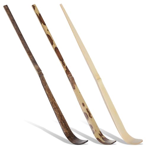 Matcha Löffel, 3 Stück Chashaku aus Bambus Traditionelle Asiatische Bambusbesen Matcha Scoop Chashaku aus Bambus Unverzichtbares Matcha-Zubehör,...