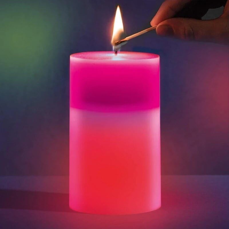 Zerolex Magic 7 Color Changing Wax Candle LED Light, Colorful Lamp for Home Lighting, Flameless Flickering Candle, 1 Pack-image-42