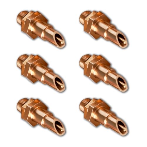 RentACoop DIY Waterer Kit Six (6) Pack Horizontal Brass Nozzles Great for Rabbits, Guinea Pigs, Ferrets and Other Small Animals