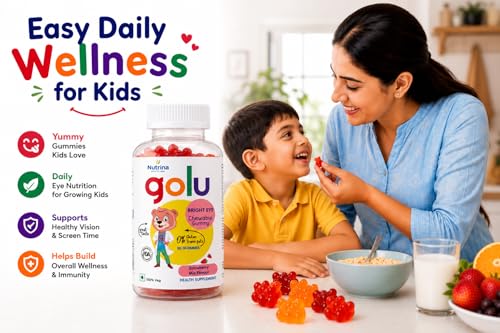 Image of Bright Eye Gummies For Kids (5-13 years) | With Omega 3 | Promotes Better Eye Health Brain Booster | 30 Gummies (Pack of 1)