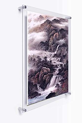 Yakri A3 Wall Mounted Acrylic Plexiglass Poster Frames, Floating Lucite Picture Prints #TOP7