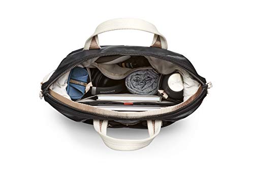 Bellroy Tokyo Totepack - Premium Edition (Convertible Leather Panel Fashion Backpack/Tote Bag, Fits 16” Laptop) - Black Sand #TOP2