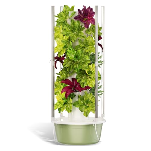 BAOSHISHAN Hydroponic Tower Growing System, 7-Layer 28pod Vertical Hydroponics Tower