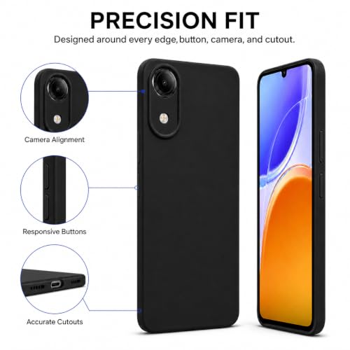 Image of FIRST MART Matte Silicone Back Cover for Vivo T5e - Black