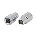Aexit 3/8-inch Square Hand Operated Tools Drive 8mm Hex 6 Point Shallow Impact Socket Silver Tone 2pcs Model:37as466qo73