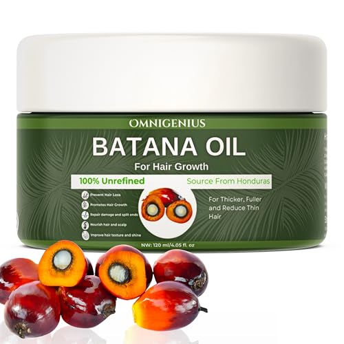 100% Raw Batana Oil for Hair Growth - Unrefined Batana Oil from Honduras - Effective Hair Treatment for Dry - Damaged Hair, Hair Loss Treatment for Men & Women - Natural Cream for Healthy, Strong Hair