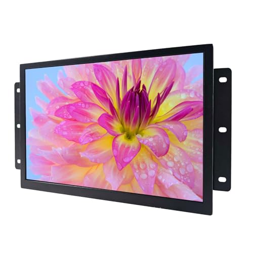 Image of VSDISPLAY 13.3'' Touchscreen Monitor 1920x1080 Industrial Display | Supports VGA DVI Video Input,Metal Shell,with Brackets
