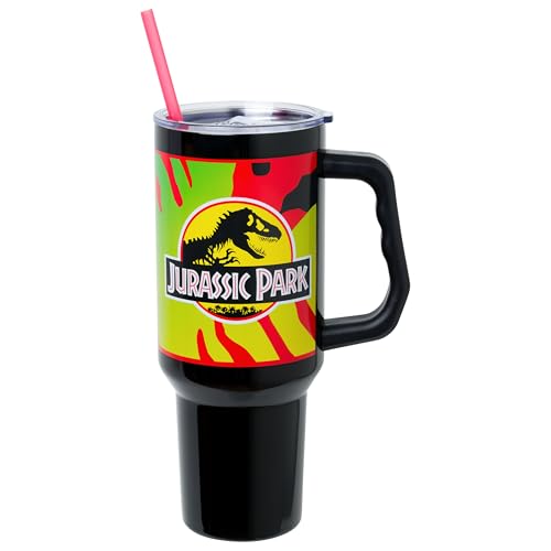 Silver Buffalo Jurassic Park Classic Logo Stainless Steel Tumbler 40oz