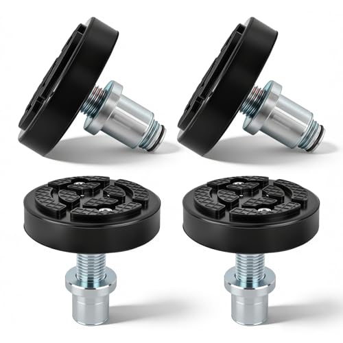 4PCS 35mm Shaft Diameter Car Lift Rubber Tray Heightening Feet Plus High Leg Pads Screw Up Lift Feet Height Extension for 2 Post Car Lift
