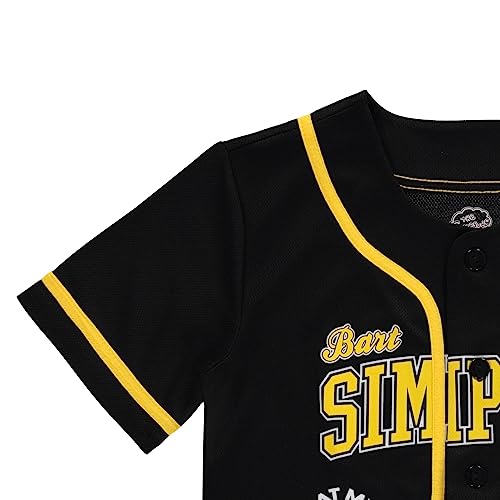 The Simpsons Camisa de beisebol masculina – Homer, Bart, Lisa, malha abotoada, camisa de beisebol, P