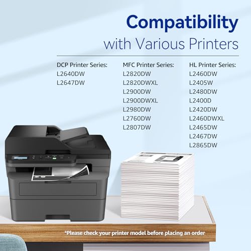 Image of TN830XL Toner for Brother Printer Compatible for Brother TN830XL TN830 TN-830XL TN830XL /V /R for HL-L2460DW DCP-L2640DW MFC-L2820DW HL-L2405W MFC-L2807DW MFC-L2900DW Printers (2 Black)