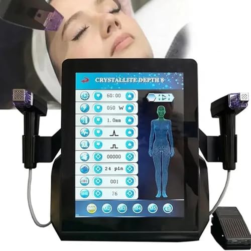 Máquina Microagujas 2 En 1 Eliminar Cicatrices Acné Y Reafirmar Piel, Máquina Microagujas Rf Fraccional 8 Profundidades Para Lifting Facial, Máquina Belleza Para Rejuvenecimiento Piel