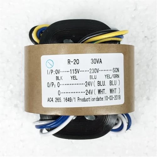 Transformateur R-Core 30W Double 24V en cuivre pour alimentation audio hifi