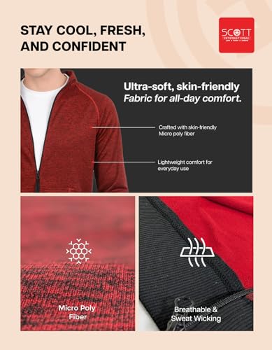 Image of Scott International Jackets for Men | Winter wear | Men's Polyester Full Sleeve Zip with Pocket | Men Jackets
