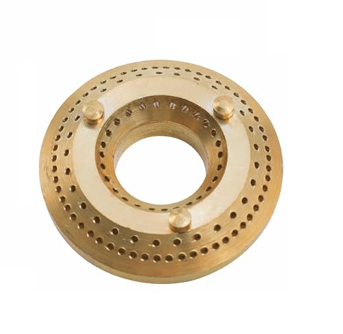 DELTA® Gas Stove Parts, Brass Burner Cap for Manual Ignition Glass Top Gas Stove | Pack of (Type 2 Flat Cut, Small 68 MM) | (Note: Select Carefully Type 1, Type 2 and Type 3)