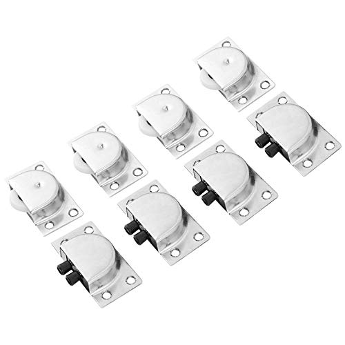 VILLCASE 4 Pares de Rodas Rolantes de Móveis Rodas Deslizantes para Armário de Guarda-Roupa Janela d