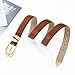 IDUNNVERVE Belts for Women with Gold Buckle – Adjustable Brown leather Belt for Jeans, Dress, Pants