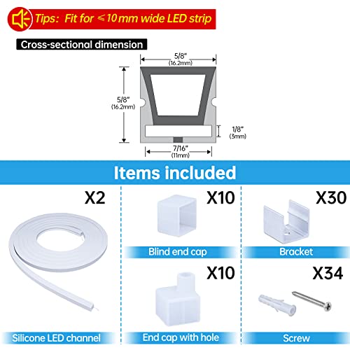 Muzata cinta LED 5m 320LED/m COB 2 pack IP67 miniatura 3