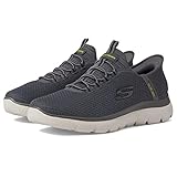[Skechers] メンズ サミット ハイレンジ スリッポン, チャコール, 9.5 Wide