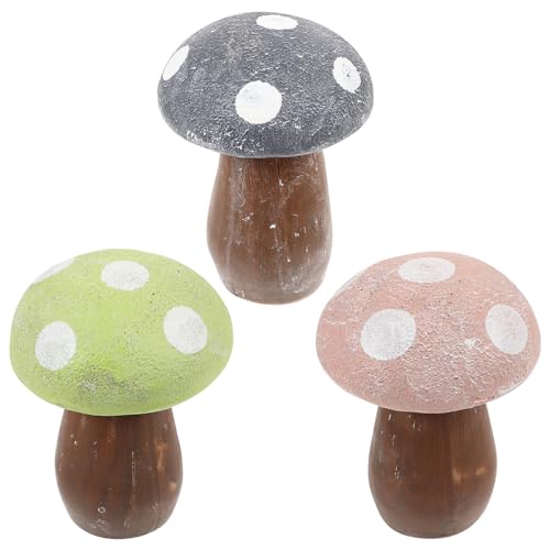 TINEASUR Figurines De Champignons en Résine Modèle De Champignon pour Décoration Extérieure Statue De Jardin