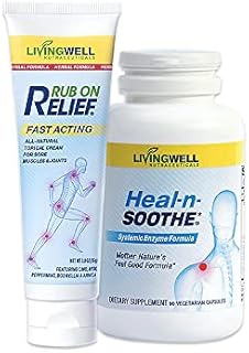 Rub On Relief Heal N Soothe Fast Acting Pain and Ache Relief Natural Cream Anti Inflammatory Supplement Proteolytic Enzyme
