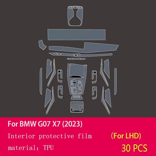 Protection console TPU BMW X7 G07 G67 finition invisible