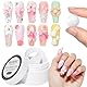 MIZHSE Weiß 3D Gel Nail Art, Solid Builder Gel für Nagelverlängerung und Modellage, Non Stick Nail Extension Gels, Multifunktionales 3D Skulptur Nails Glue für Nails Charms, Rhinestone Glue 15g 1PC