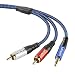 WAWPI 3.5mm Male 1/8" Plug to 2 Dual RCA Stereo Audio Adapter Y Cable Speaker Cord (10Feet/3m)