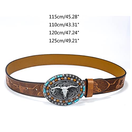 Vintage Western Belt Cowboy Belt With Big Buckle Beaded Leather Buckle Jeans Vintage Western3