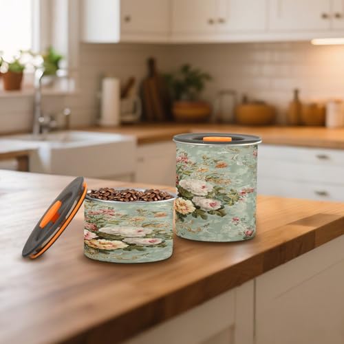 Contenedor de café con patrón floral y tapa 500 ml miniatura 6