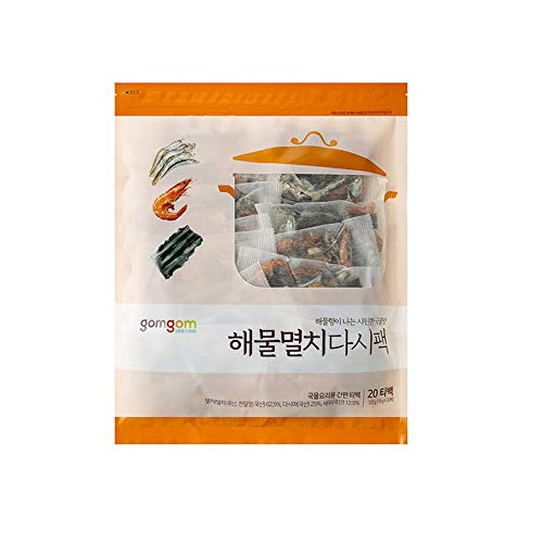 Koreanische Getrocknete ganze Sardellen und Meeresfrüchte Kelp Beutel Packung für Suppe 320g (16g x 20)
