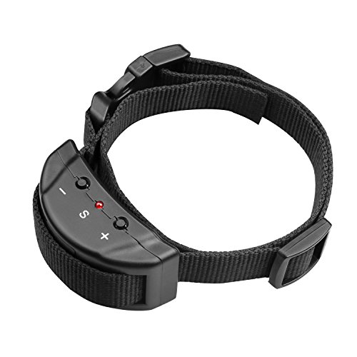 Petiner Harmless Dog No Bark Collar for Anti Barking Control Collars-No Harm Warning Beep,Vibration and Shock (Black)