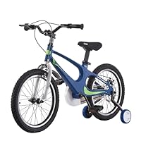 BSTSEL Children's Bicycle 14\" 16\" 18\" Blue & Pink Kids Bike Boys&Girls Children Bicycle With Silent Stabilizers And Double Brakes Ages 2-9 Years Old Children Bike Gift (Blue, 14 Inch)