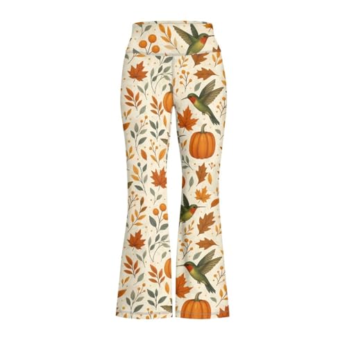 ZFRXIGN Girls Flare Leggings Size 5-14 Graphic Sweatpants for Thanksgiving, Pilates, Ballet, Yoga